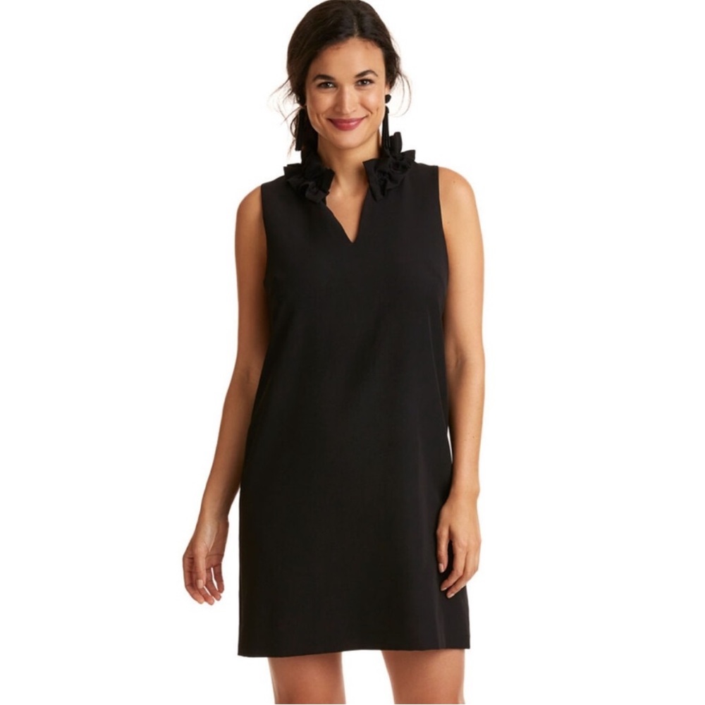 Vineyard vines gathered ruffle vneck shift dress size 00 - Picture 15 of 15